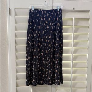 love, Fire Black Floral A-Line Skirt